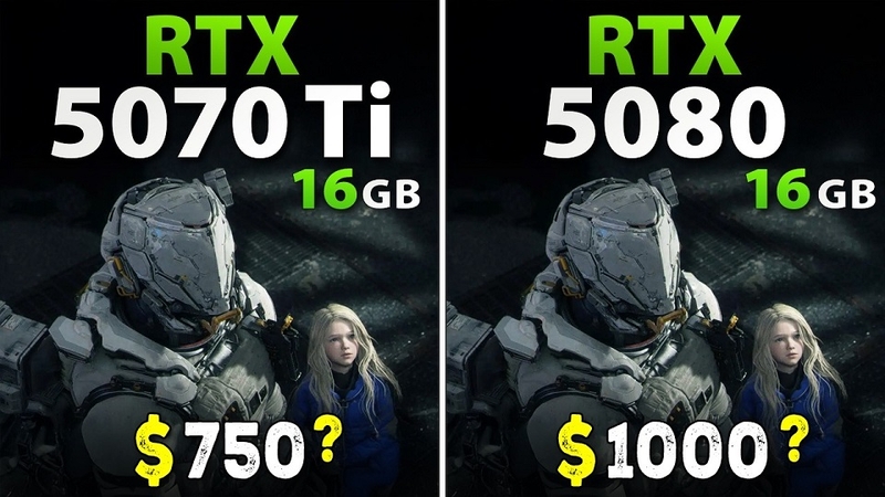 So sánh RTX 5080 và RTX 5070 Ti trong các tác vụ đồ họa, AI và render