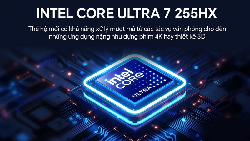 Acer Predator Helios Neo 16 sử dụng chip Intel Core Ultra 7 255HX
