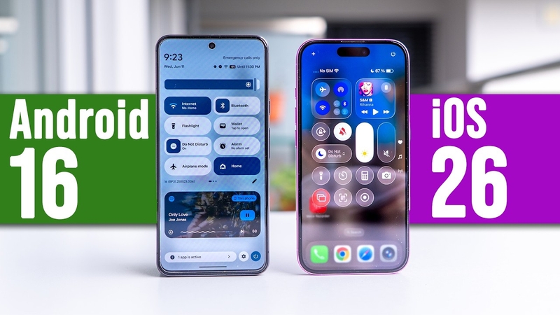 so sanh android 16 va ios 26 ve giao dien