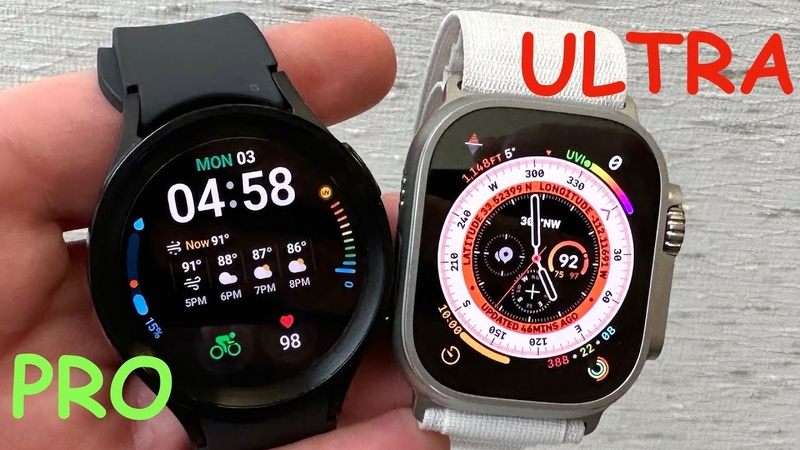 so sanh apple watch ultra va galaxy watch 5 pro ve pin