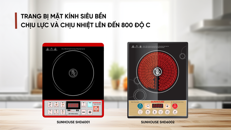 so sánh bếp hồng ngoại sunhouse shd6001 và shd60022