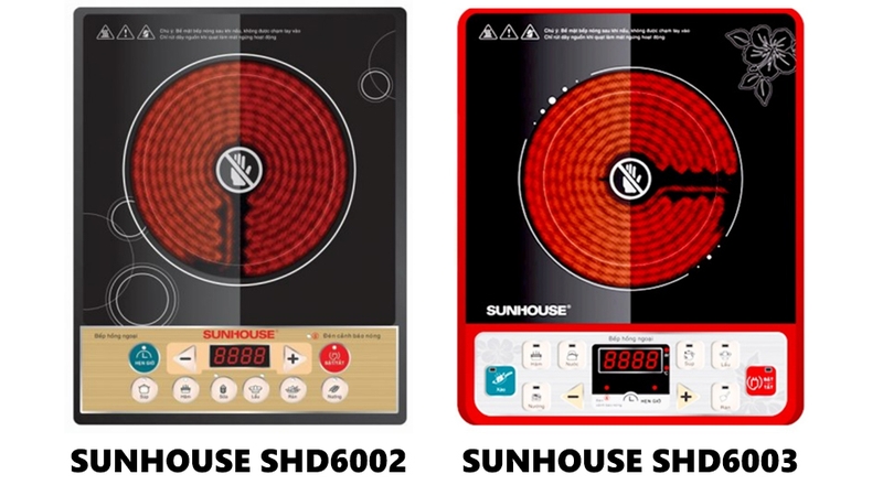 Hai mẫu bếp hồng ngoại sở hữu bề mặt kính chịu nhiệt tốt