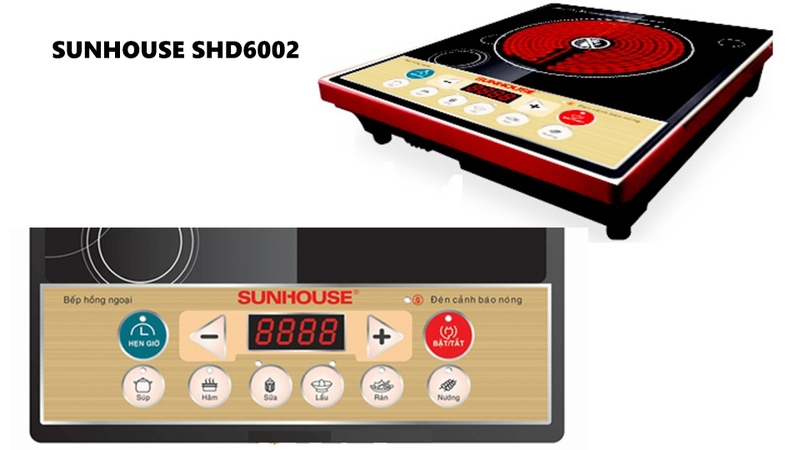 Bếp hồng ngoại SHD6002 tập trung vào các chức năng cơ bản