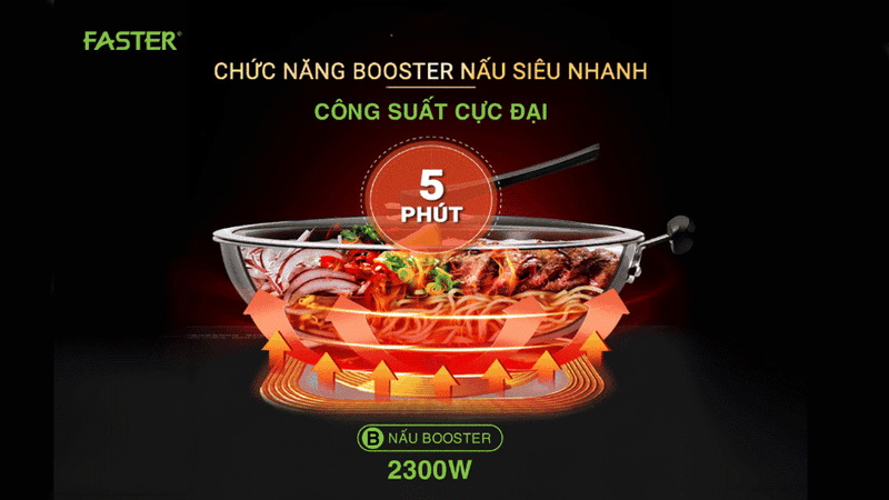 Chức năng Booster giúp đẩy công suất cao hơn