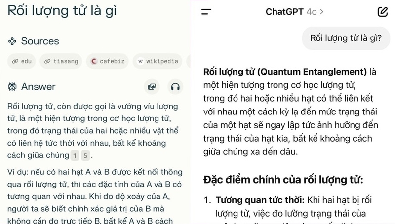 So sánh ChatGPT và Perplexity 3