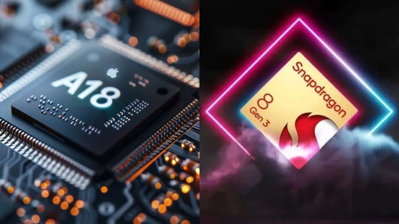 CPU của chip A18 có tốc độ xử lý nhanh hơn Snapdragon 8 Gen 3