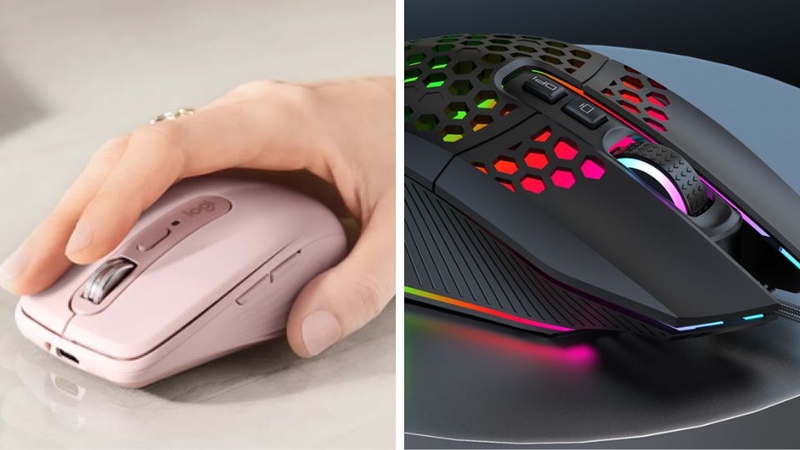 so sánh&nbsp;chuột không dây văn phòng và chuột gaming 4