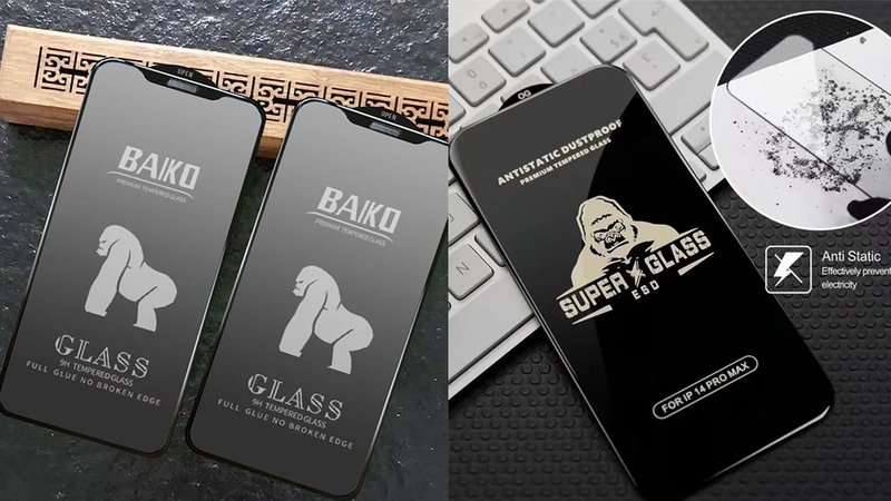 KingKong và Baiko là hai thương hiệu kính cường lực nổi bật
