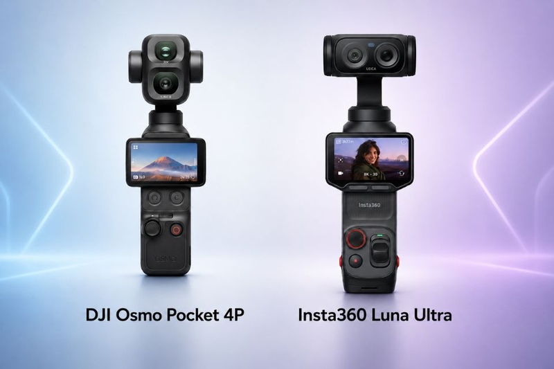 So sánh DJI Osmo Pocket 4P và Insta360 Luna Ultra (ảnh 1)