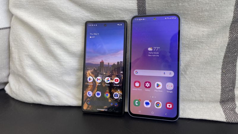 So sánh Galaxy A54 và Google Pixel 7a 5