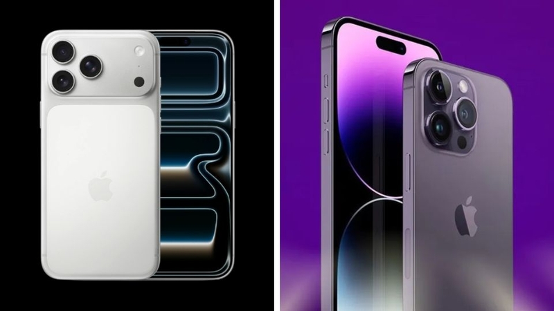 so sánh iPhone 17 Pro Max và 14 Pro Max 1