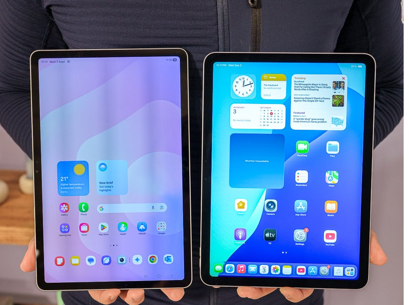 So sánh iPad và máy tính bảng Samsung 3