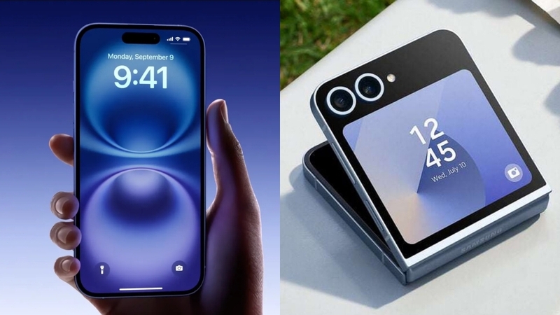 iPhone 16 và Samsung Galaxy X Flip 6 có nhiều điểm khác biệt trong thiết kế