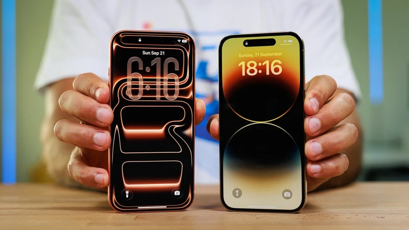 so sánh iphone 17 pro và 14 pro hình 1