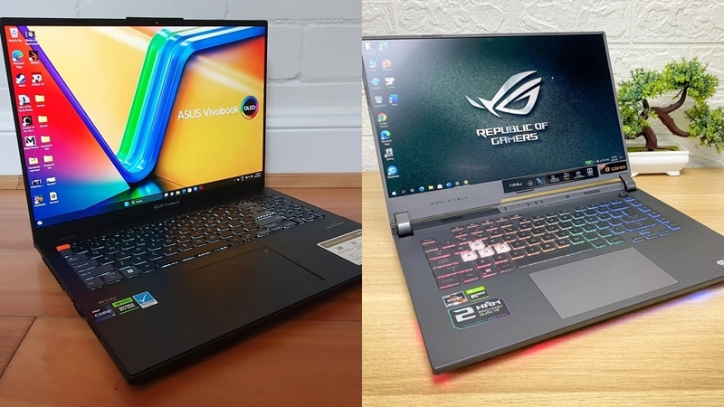 Vivobook được trang bị các công nghệ bảo vệ mắt, còn Rog lại có khả năng hiện thị và quét tốt