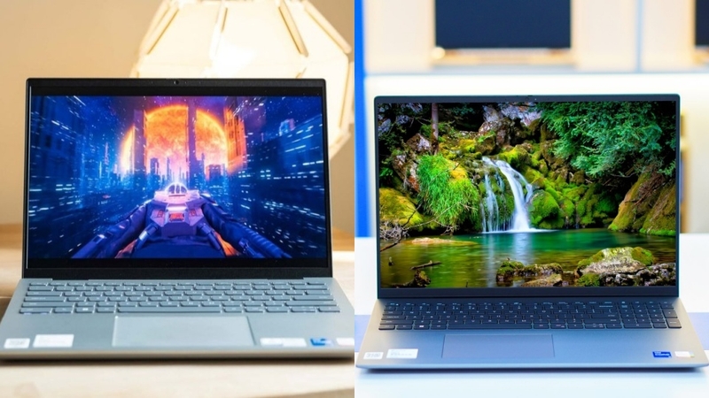 Dell Inspiron có độ phủ màu và độ sáng vượt trội hơn