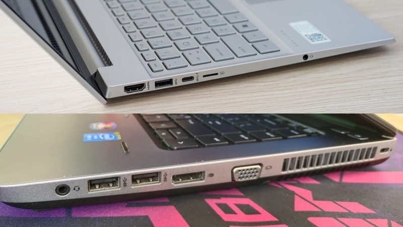 Cả HP Pavilion và HP Probook đều tích hợp nhiều cổng kết nối
