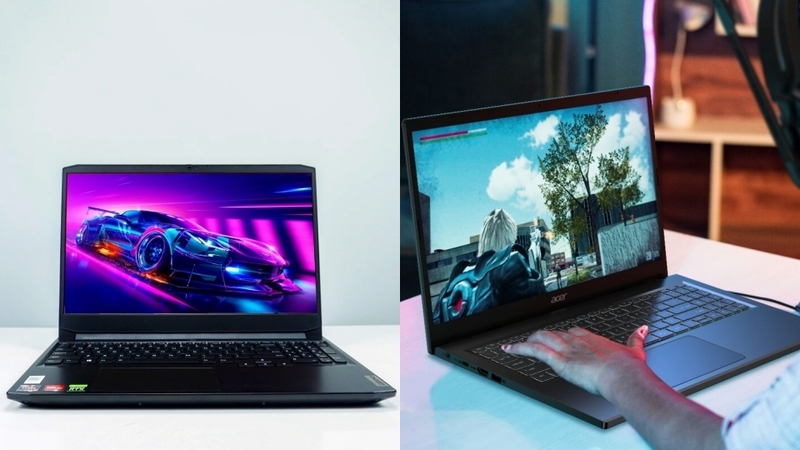 Laptop Lenovo Ideapad Gaming 3 và Acer Aspire 7 có thiết kế đẹp mắt