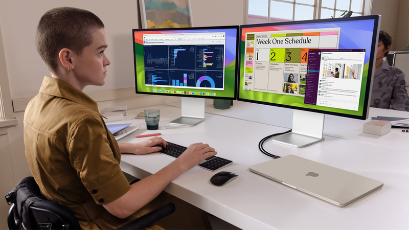 Hai công Thunderbolt hỗ trợ kết nối màn hình ngoài