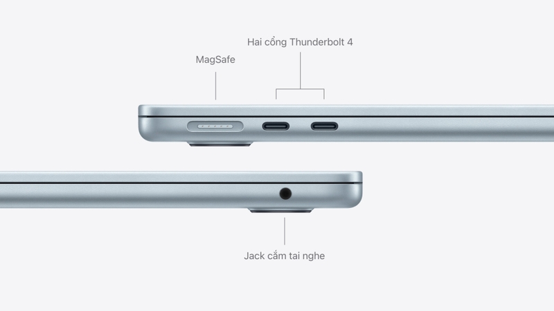 Hệ thống cổng kết nối MacBook Air