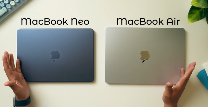 So sánh MacBook Neo và MacBook Air M4 về thiết kế