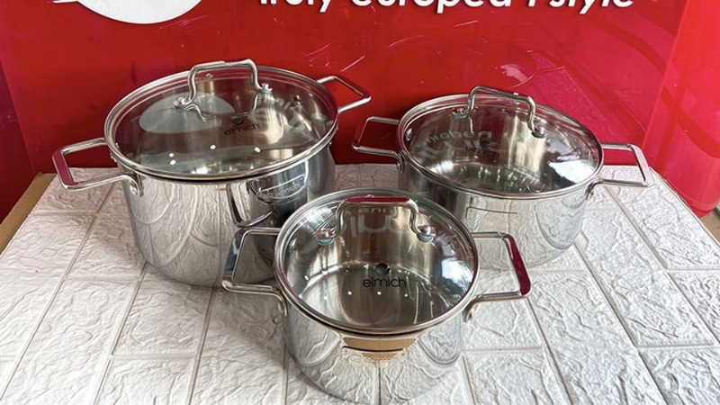 So sánh nồi Elmich Trimax và Hera 9