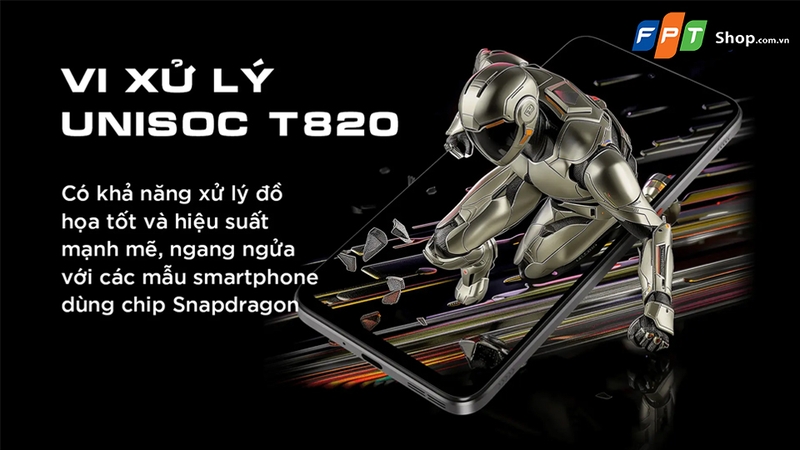 Con chip Unisoc Tiger T820 có hiệu suất xử lý đồ họa tốt