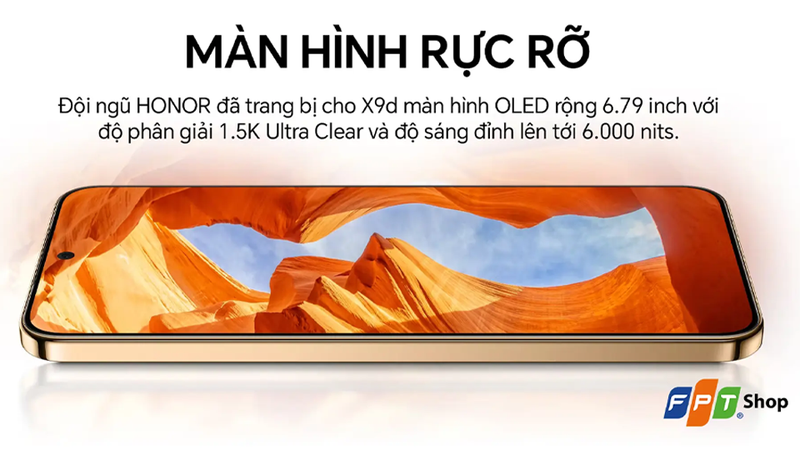 HONOR X9d được trang bị tấm nền sắc nét và rực rỡ