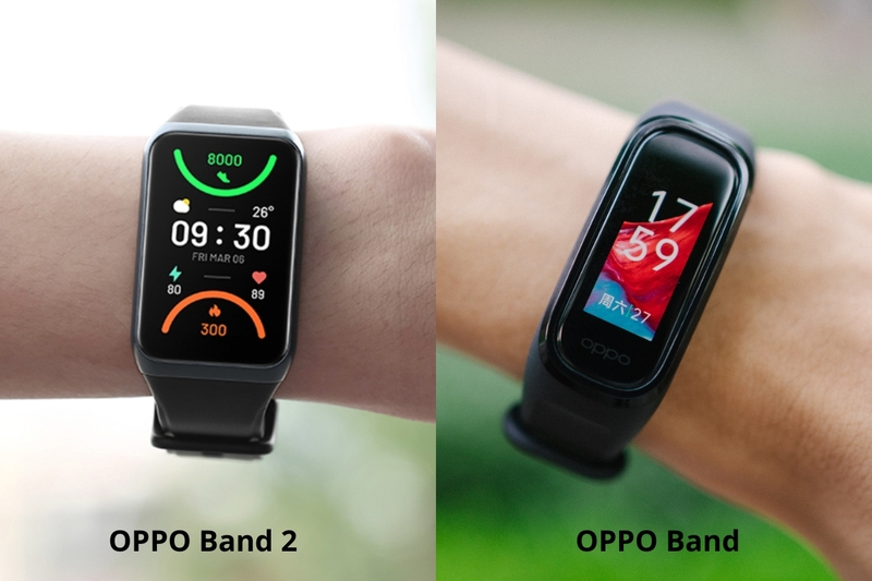 so sánh oppo band 2 với oppo band hình 4