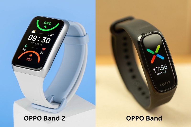 so sánh oppo band 2 với oppo band hình 5