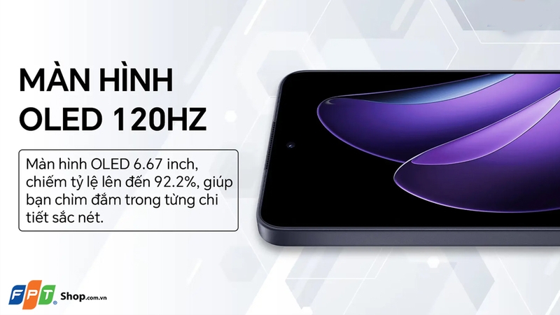Reno 13F sở hữu màn hình lớn 6.67 inch
