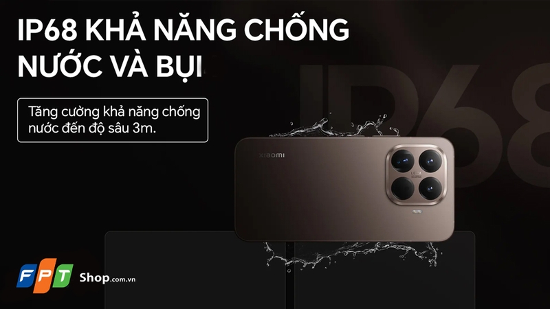 Xiaomi 15T Pro đạt chuẩn IP68