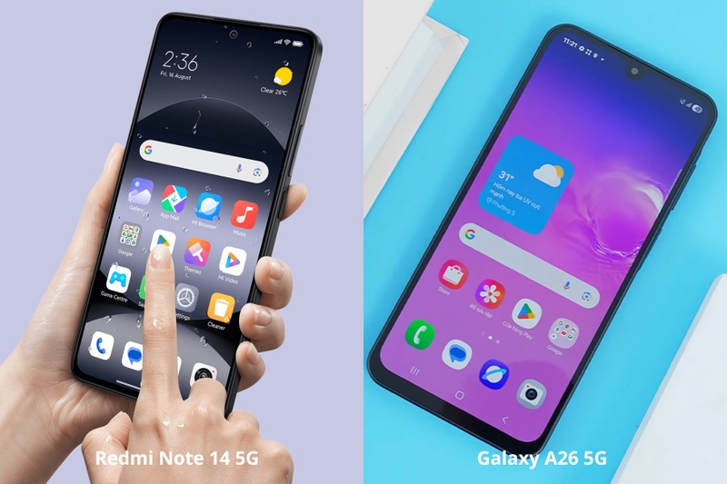 so sánh Redmi Note 14 5G và Galaxy A26 5G hình 4