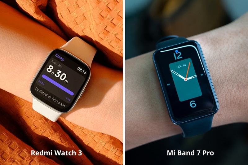 so sánh redmi watch 3 và xiaomi mi band 7 pro hình 1
