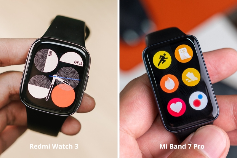 so sánh redmi watch 3 và xiaomi mi band 7 pro hình 3