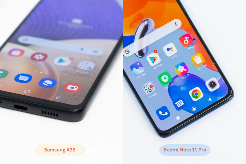 Viền màn hình Redmi Note 11 Pro mỏng hơn