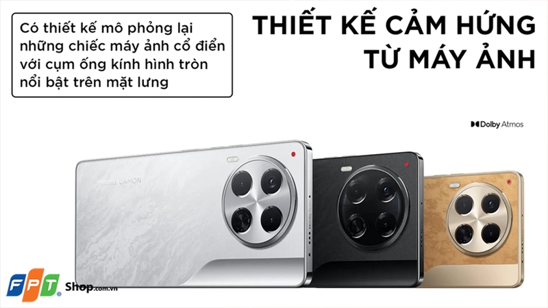 Thiết kế Camon 30 lấy cảm hứng từ ống kính máy ảnh cổ điển