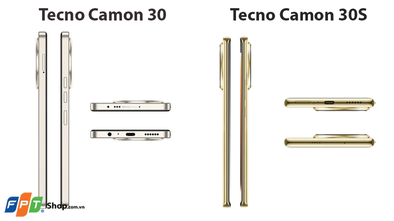 Điện thoại Tecno Camon 30S đã loại bỏ jack cắm 3.5mm