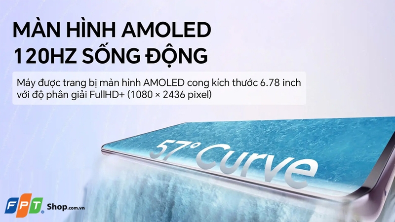 Màn hình cong tràn viền tối ưu không gian hiển thị