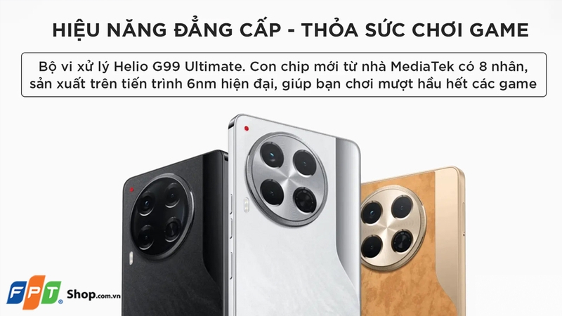 Tecno Camon 30 sử dụng bộ vi xử lý Helio G99 Ultimate