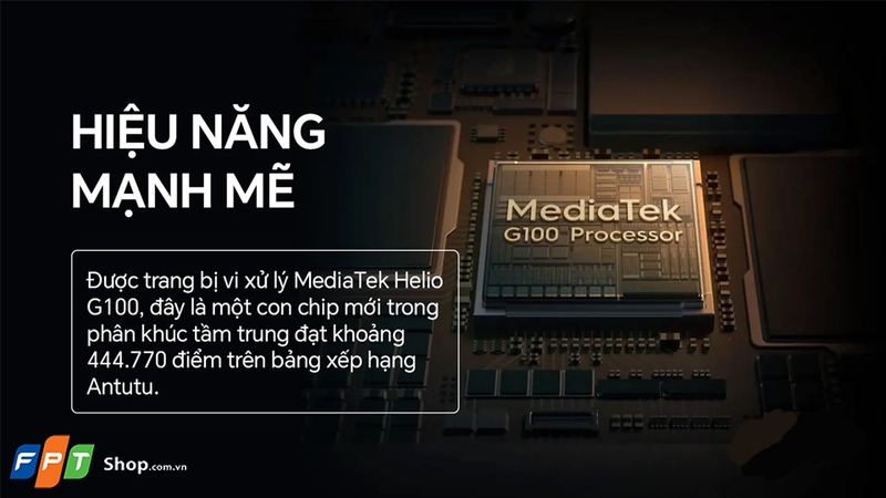 Chip MediaTek Helio G100 cho hiệu năng ổn định