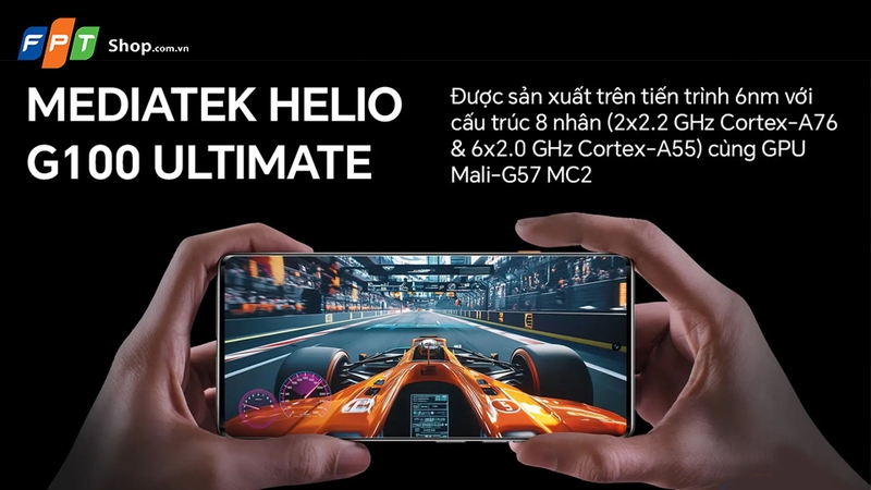 Bộ vi xử lý MediaTek Helio G100 Ultimate cho hiệu suất ổn định