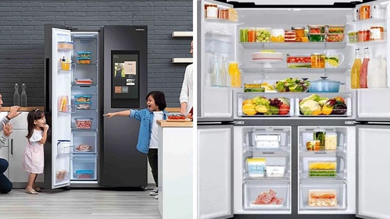 so s&aacute;nh tủ lạnh 2 c&aacute;nh v&agrave; tủ lạnh 4 c&aacute;nh Samsung 2