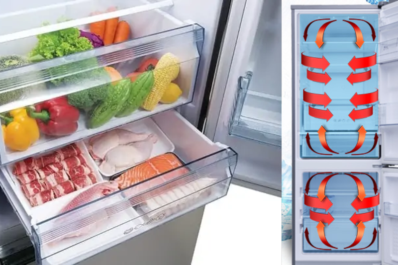 So s&aacute;nh tủ lạnh Panasonic 4 c&aacute;nh v&agrave; Hitachi (3)