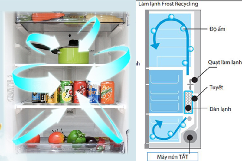 So s&aacute;nh tủ lạnh Panasonic 4 c&aacute;nh v&agrave; Hitachi (4)