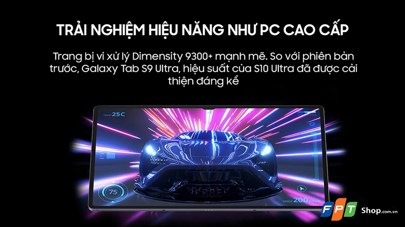 Hiệu năng cao nhờ vi xử lý Dimensity 9300+ mạnh mẽ