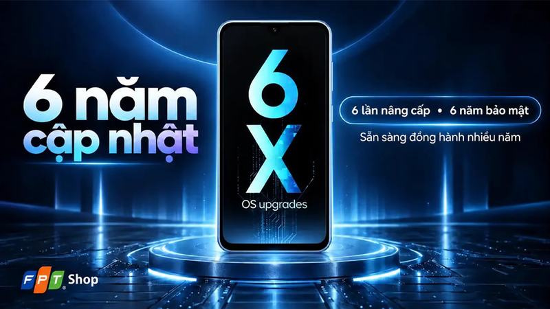Samsung Galaxy A18 có khả năng nâng cấp tối đa 6 lần