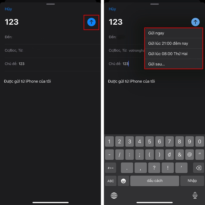 Soạn email trong ứng dụng Mail trên iPhone - hình 5