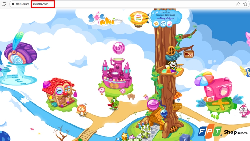 Truy cập trang web chính thức của Sóc Nhí
