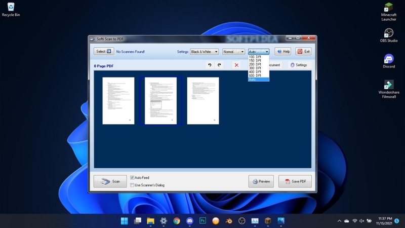 Scan tài liệu trực tiếp thành file PDF
